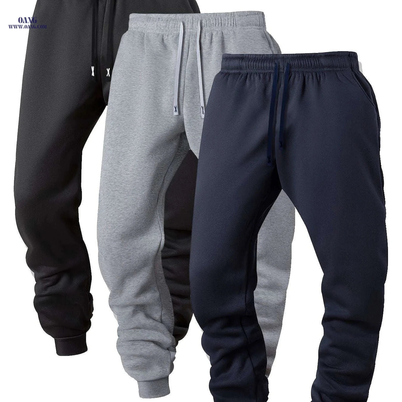 Casual Sports Jogging Pants - 3pcs Set with Elastic Waistband   OAXG 