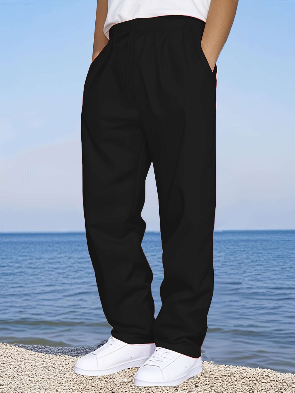 Casual Straight-Leg Pants for All-Season Travel and Sports Activities   OAXG 