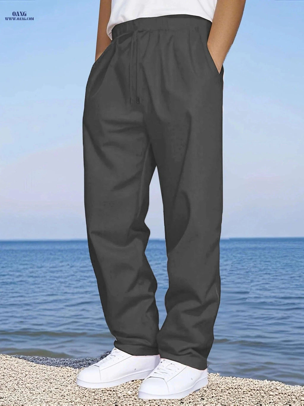 Casual Straight-Leg Pants for All-Season Travel and Sports Activities   OAXG Navy Color / FR S