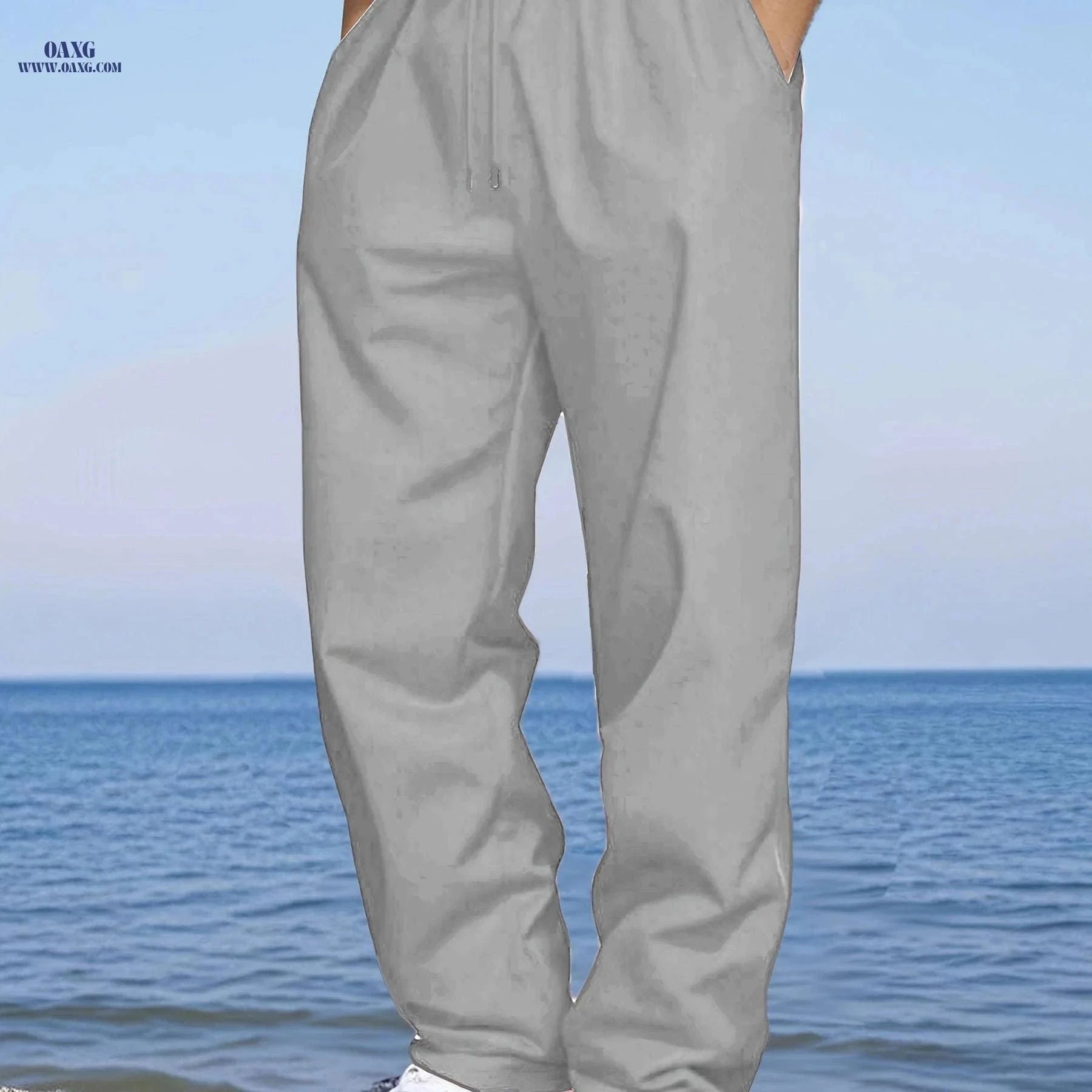 Casual Straight-Leg Pants for All-Season Travel and Sports Activities   OAXG Navy Color / FR S