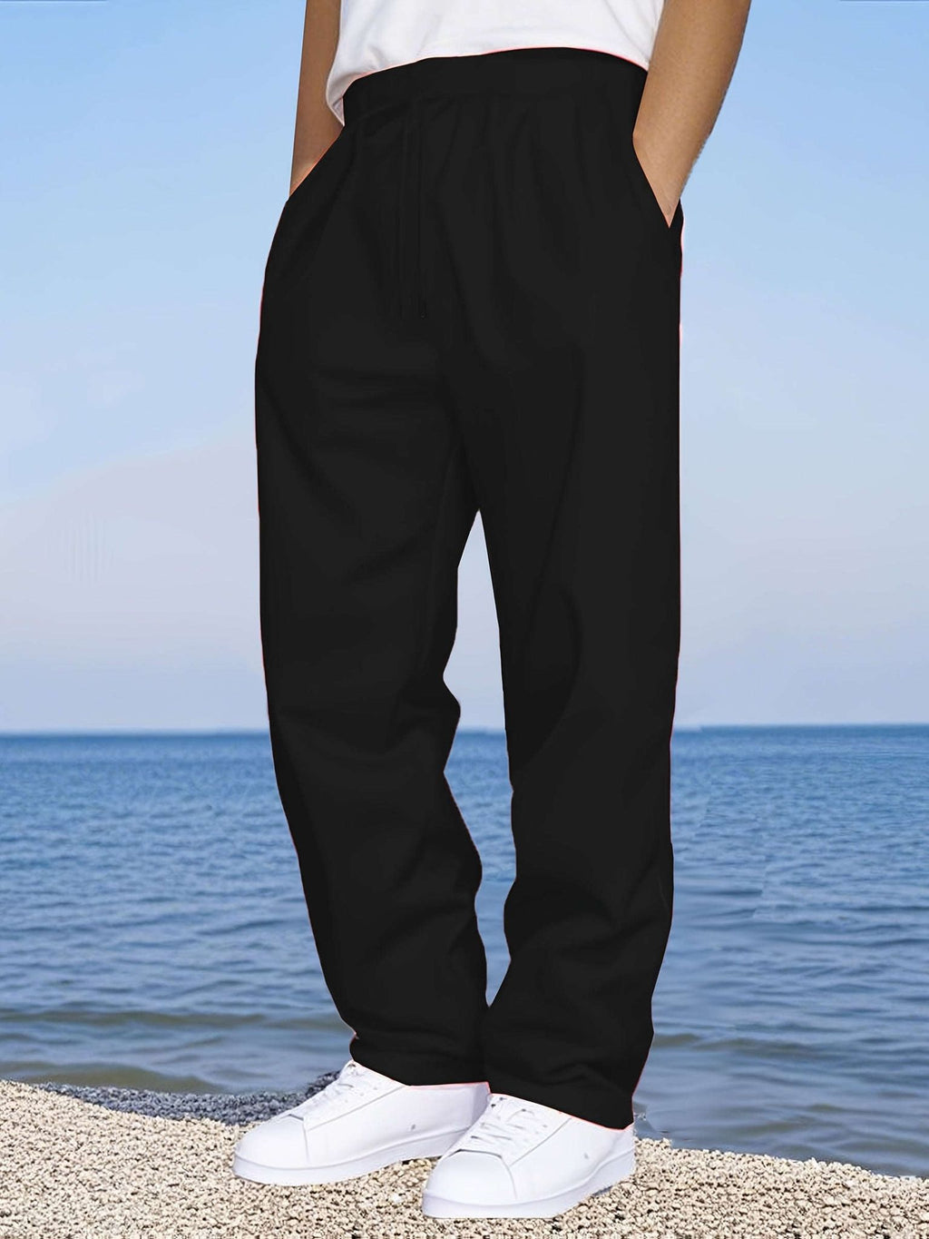 Casual Straight-Leg Pants for All-Season Travel and Sports Activities   OAXG Navy Color / FR S