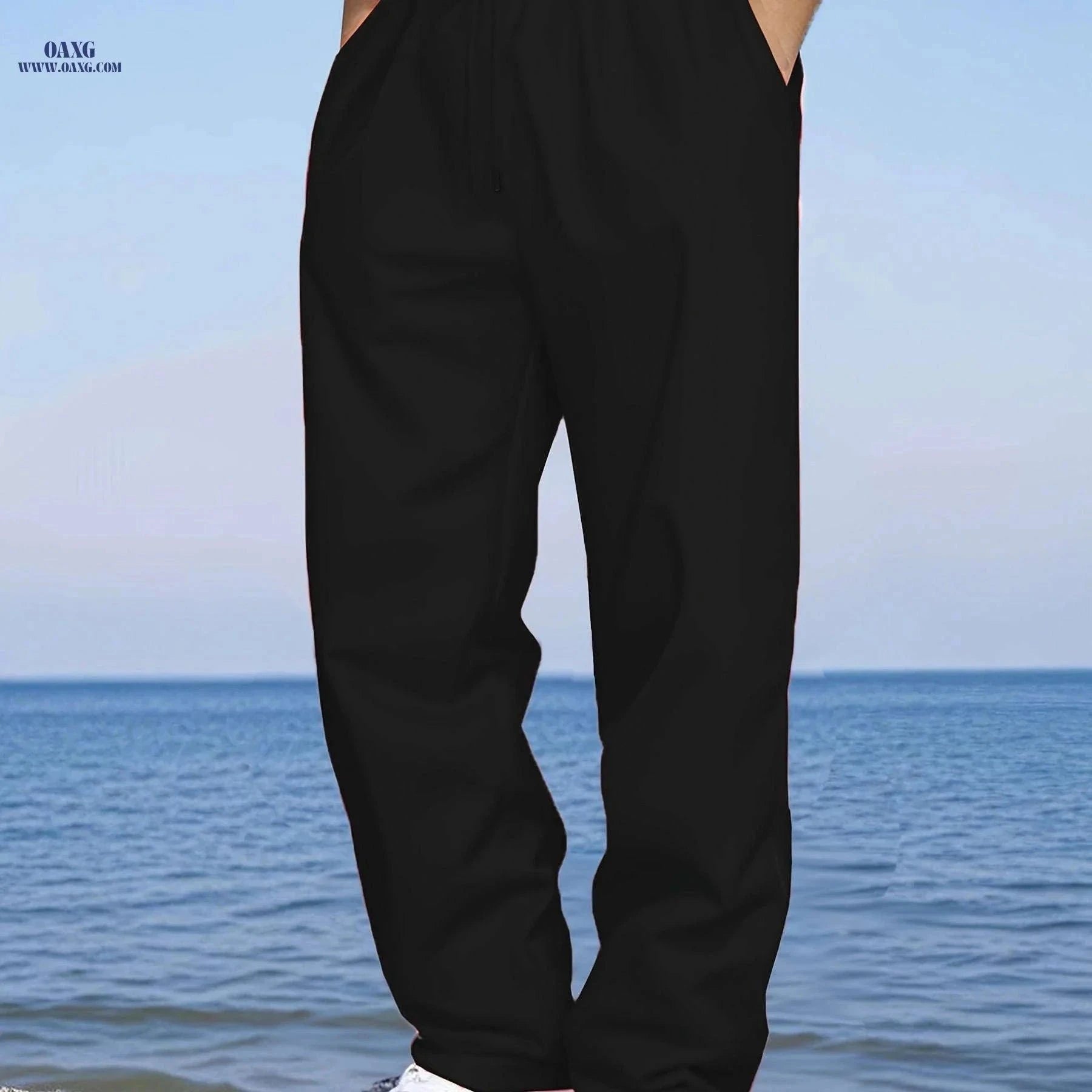 Casual Straight-Leg Pants for All-Season Travel and Sports Activities   OAXG Navy Color / FR S