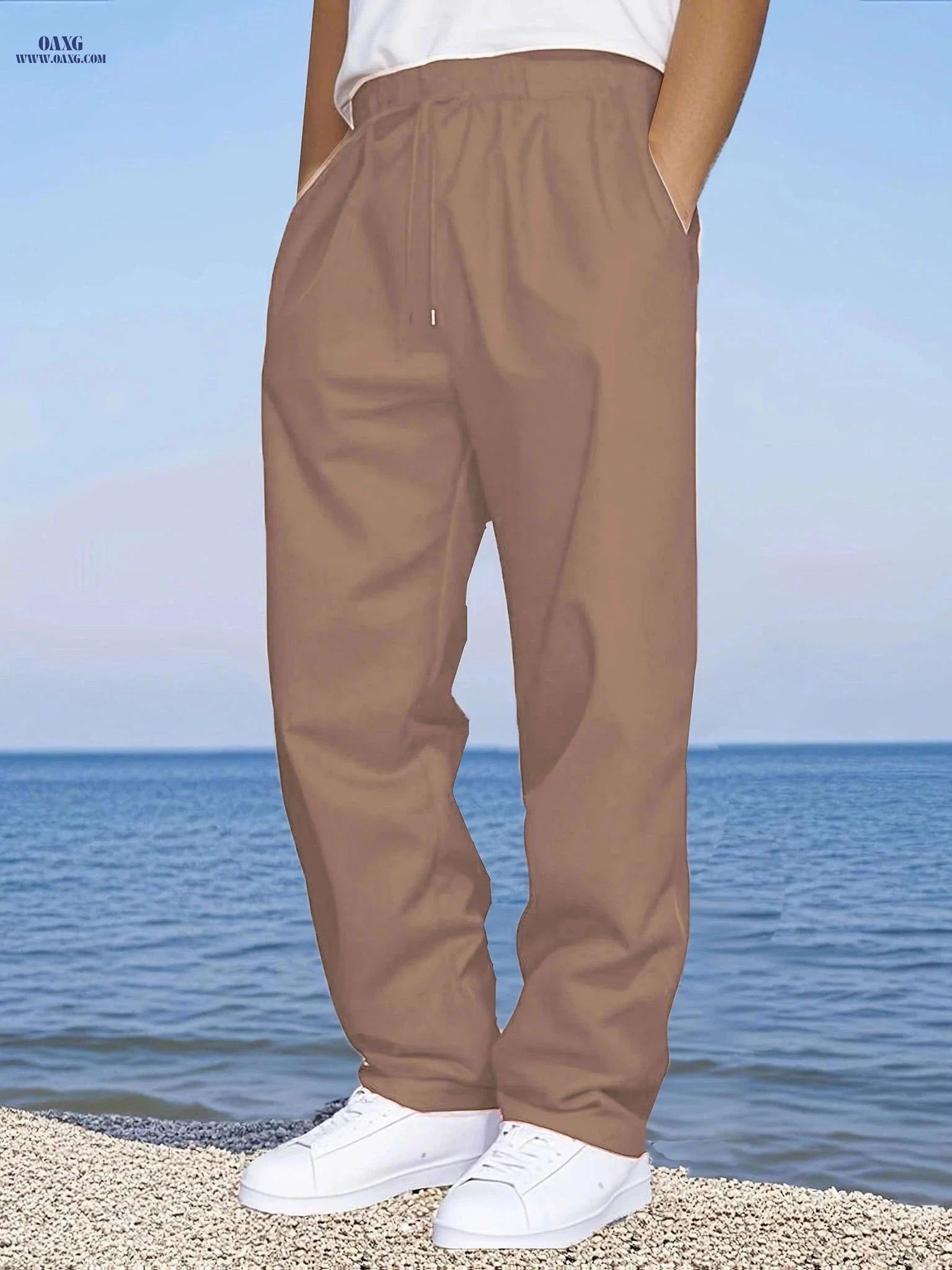 Casual Straight-Leg Pants for All-Season Travel and Sports Activities   OAXG Navy Color / FR S