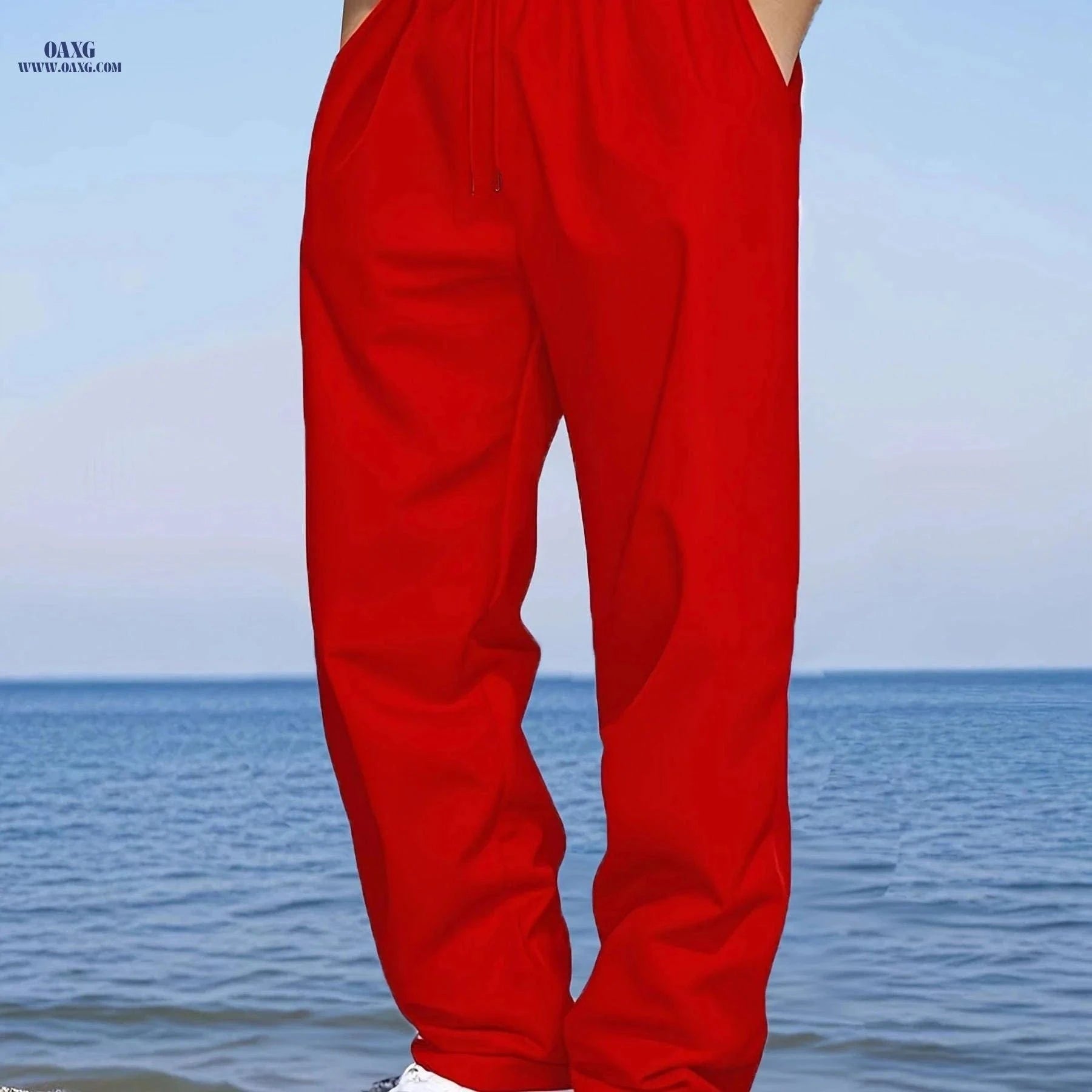 Casual Straight-Leg Pants for All-Season Travel and Sports Activities   OAXG Navy Color / FR S