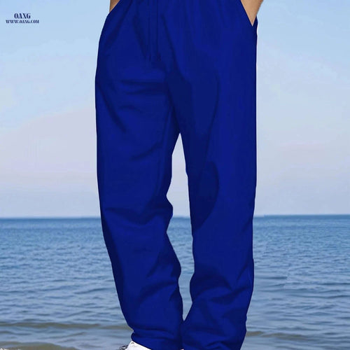 Casual Straight-Leg Pants for All-Season Travel and Sports Activities   OAXG Navy Color / FR S