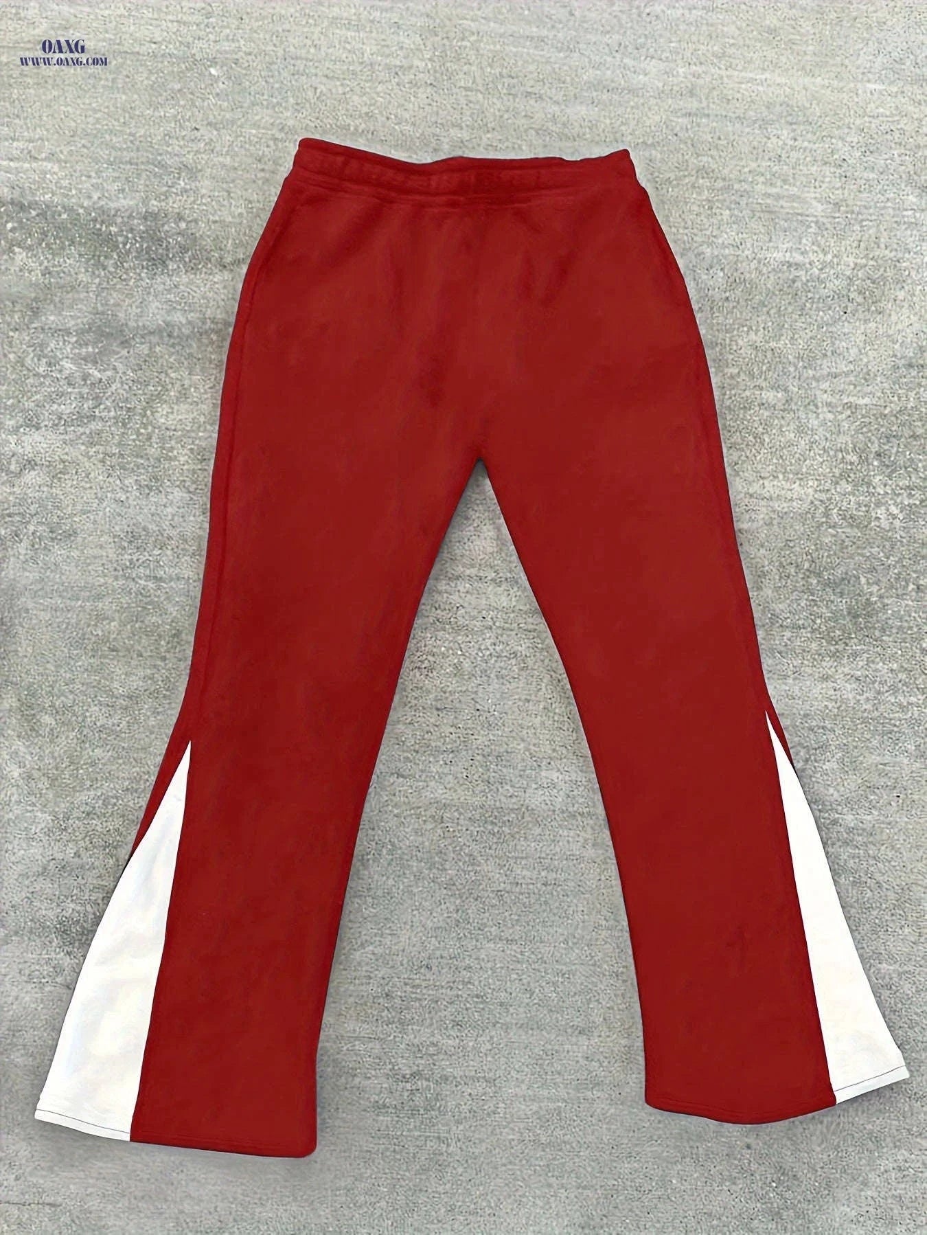 Casual Straight-Leg Trousers for Men - Loose Fit, 100% Polyester   OAXG Black / FR S