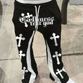 Casual Straight-Leg Trousers for Men - Loose Fit, 100% Polyester   OAXG Black / FR S