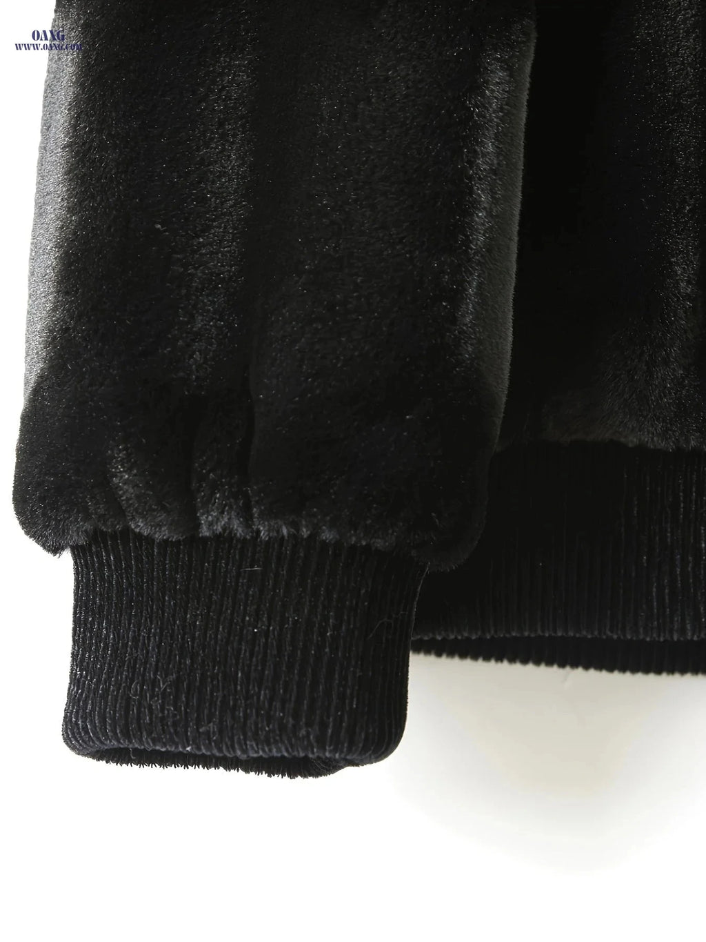 Casual Stylish Jacket for Men - Zippered Cuffs & Faux Fur Collar   OAXG Black / FR XL