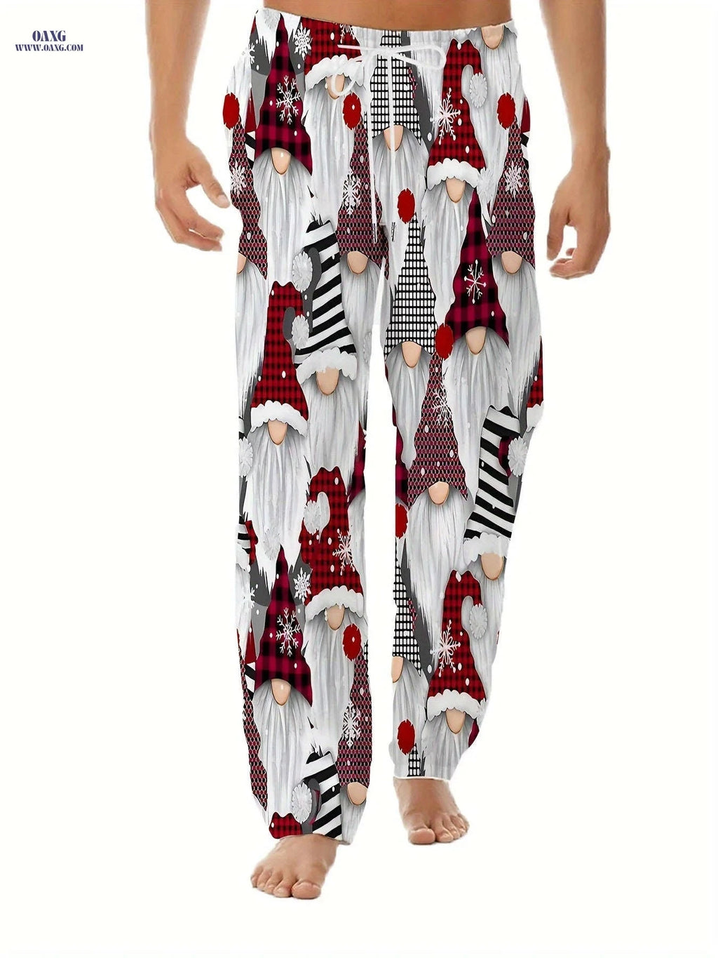 Casual Vintage 3D Print Straight-Leg Pants for Men - Loose Fit   OAXG 
