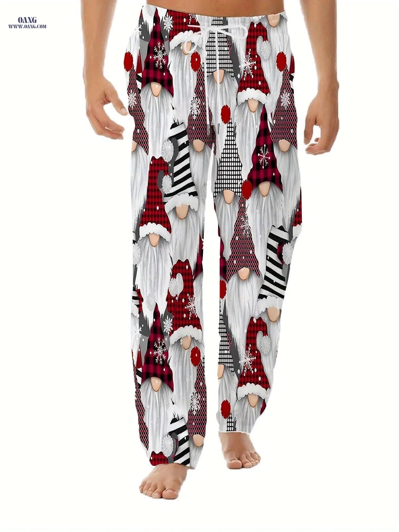 Casual Vintage 3D Print Straight-Leg Pants for Men - Loose Fit   OAXG 