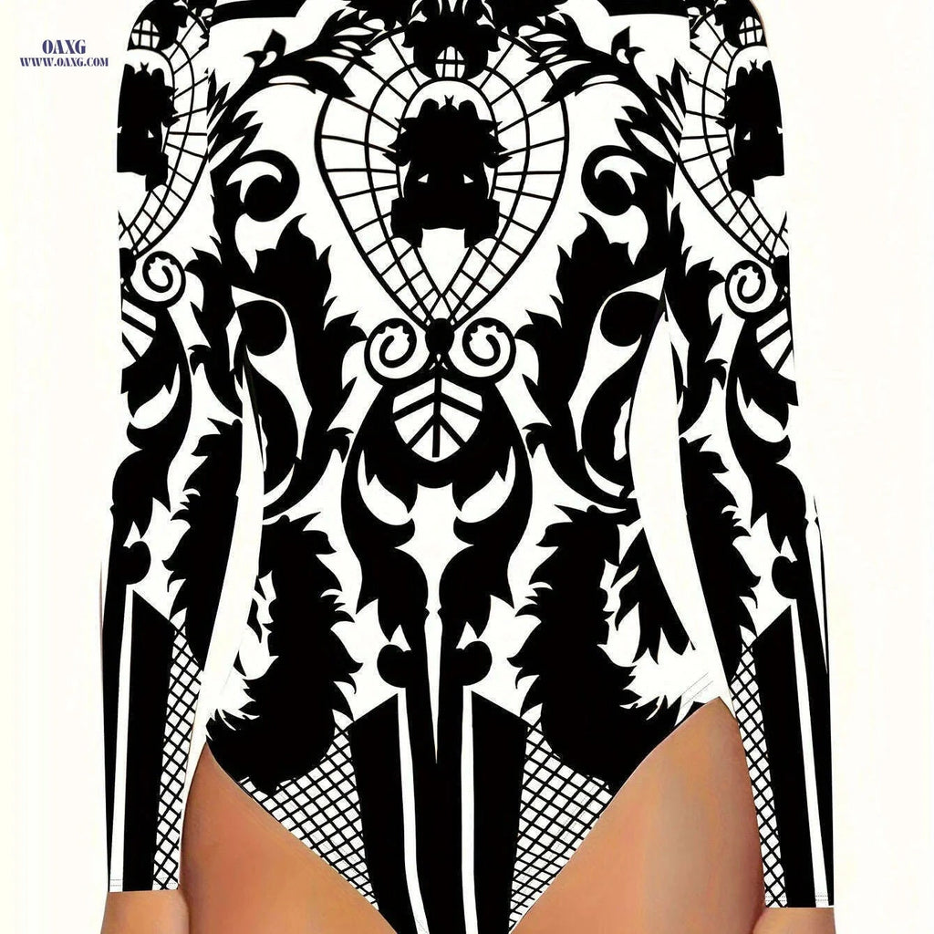 Casual Women's Fashion Clothing - 95% Polyester, Geometric Pattern   OAXG 
