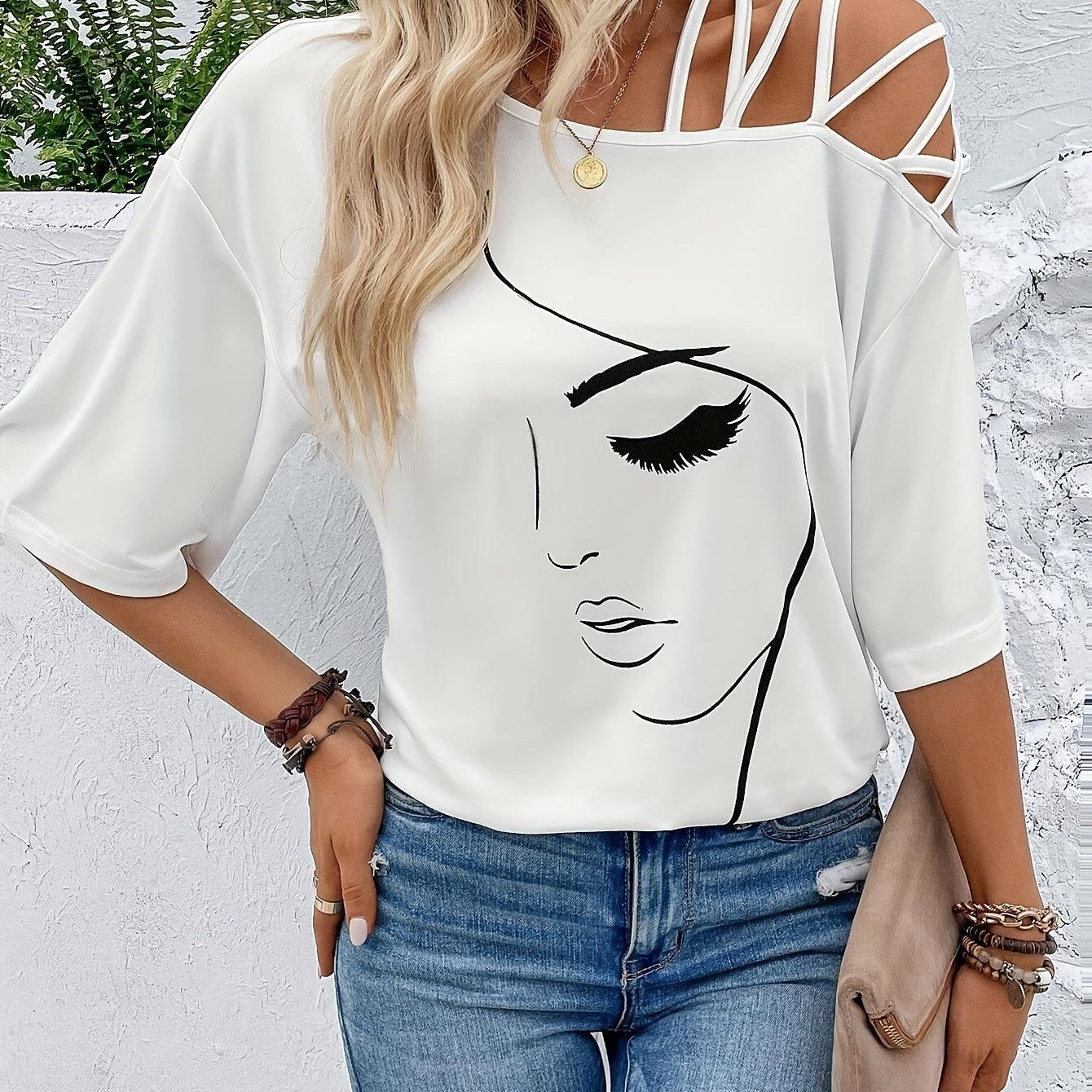 (Cat Ear Direction) Metal Chain Long Pants   OAXG Milky / S