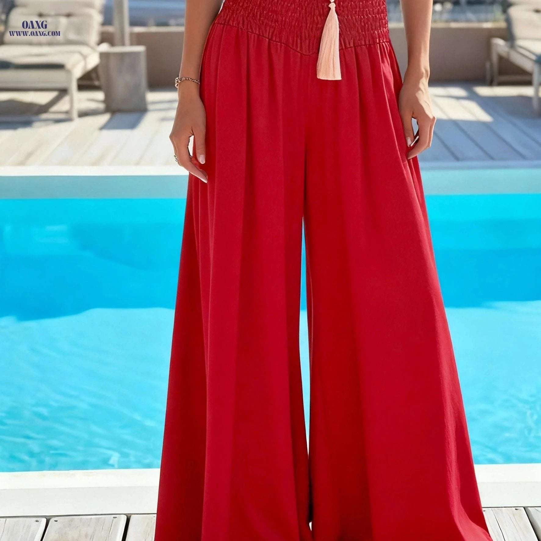 Cat Ear Directional Wide Leg Women's Clothing - Elegant Spring Style   OAXG 