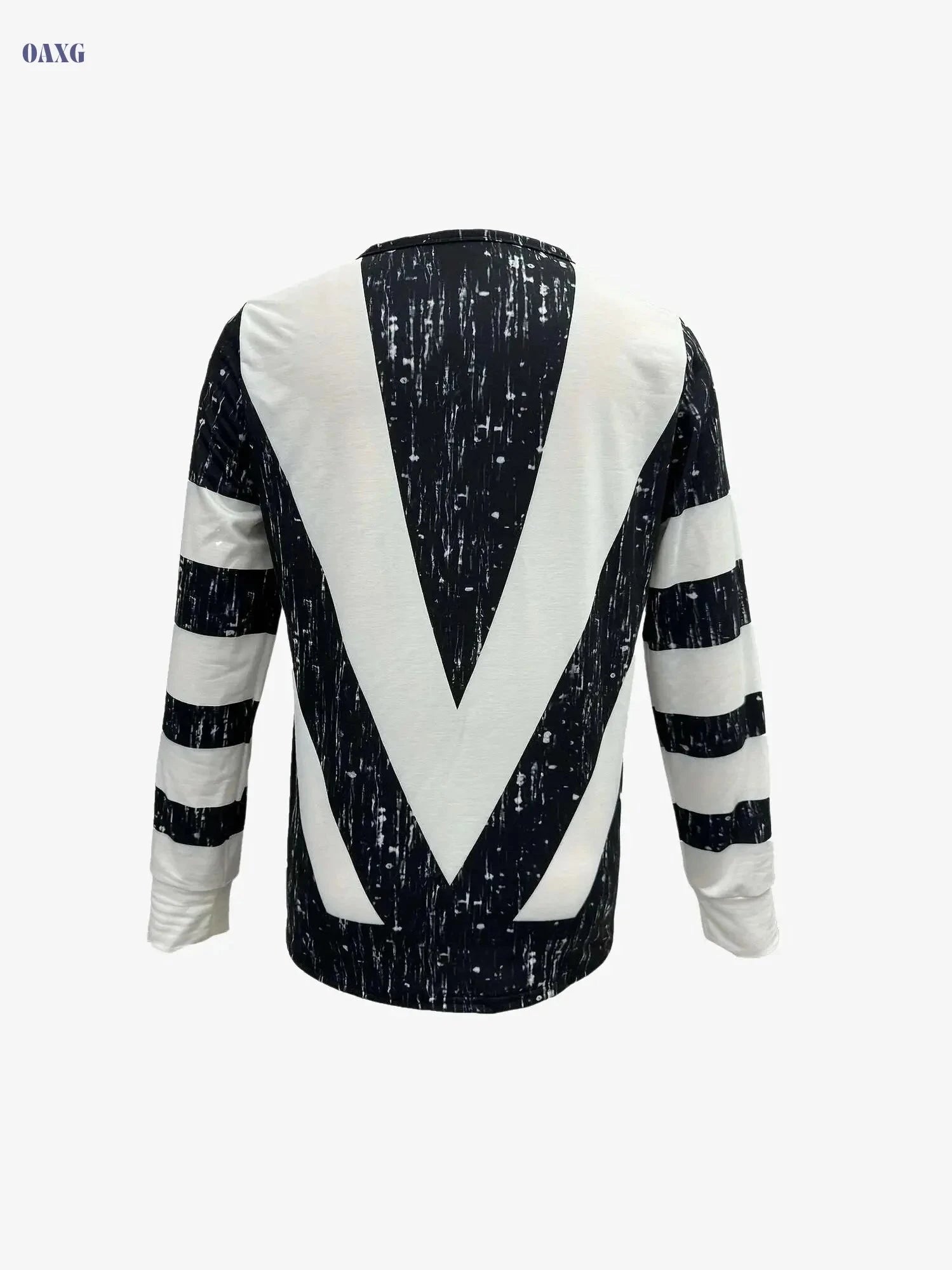 Chic Colorblock Stripe Zip-Up T-Shirt - Elegant Women's Top for Spring   OAXG 