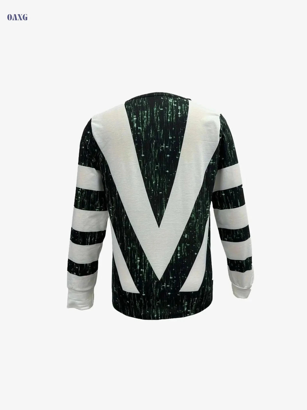 Chic Colorblock Stripe Zip-Up T-Shirt - Elegant Women's Top for Spring   OAXG Blue / S
