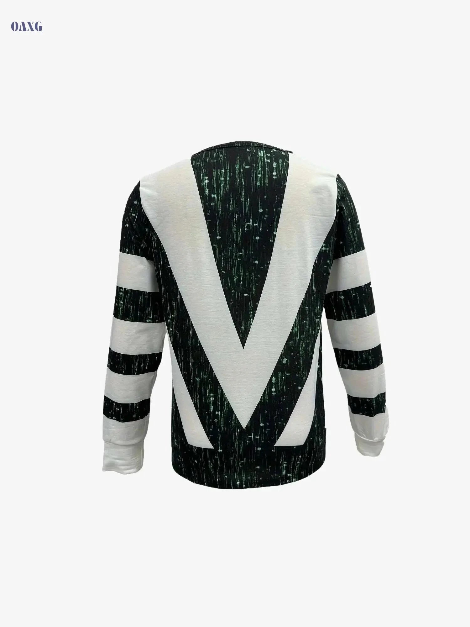 Chic Colorblock Stripe Zip-Up T-Shirt - Elegant Women's Top for Spring   OAXG Blue / S