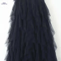 Chic Elegance High-Waist Tulle Skirt - Sheer Brown for Summer   OAXG 
