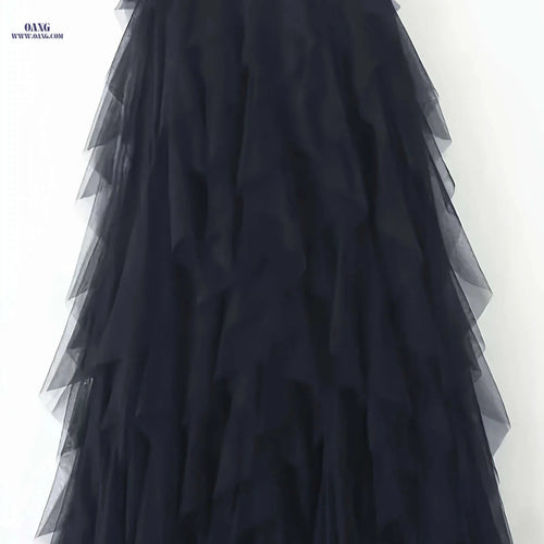 Chic Elegance High-Waist Tulle Skirt - Sheer Brown for Summer   OAXG 