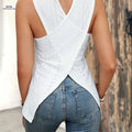 Chic Eyelet Tank Top for Women - Breezy Sleeveless Summer Style   OAXG 