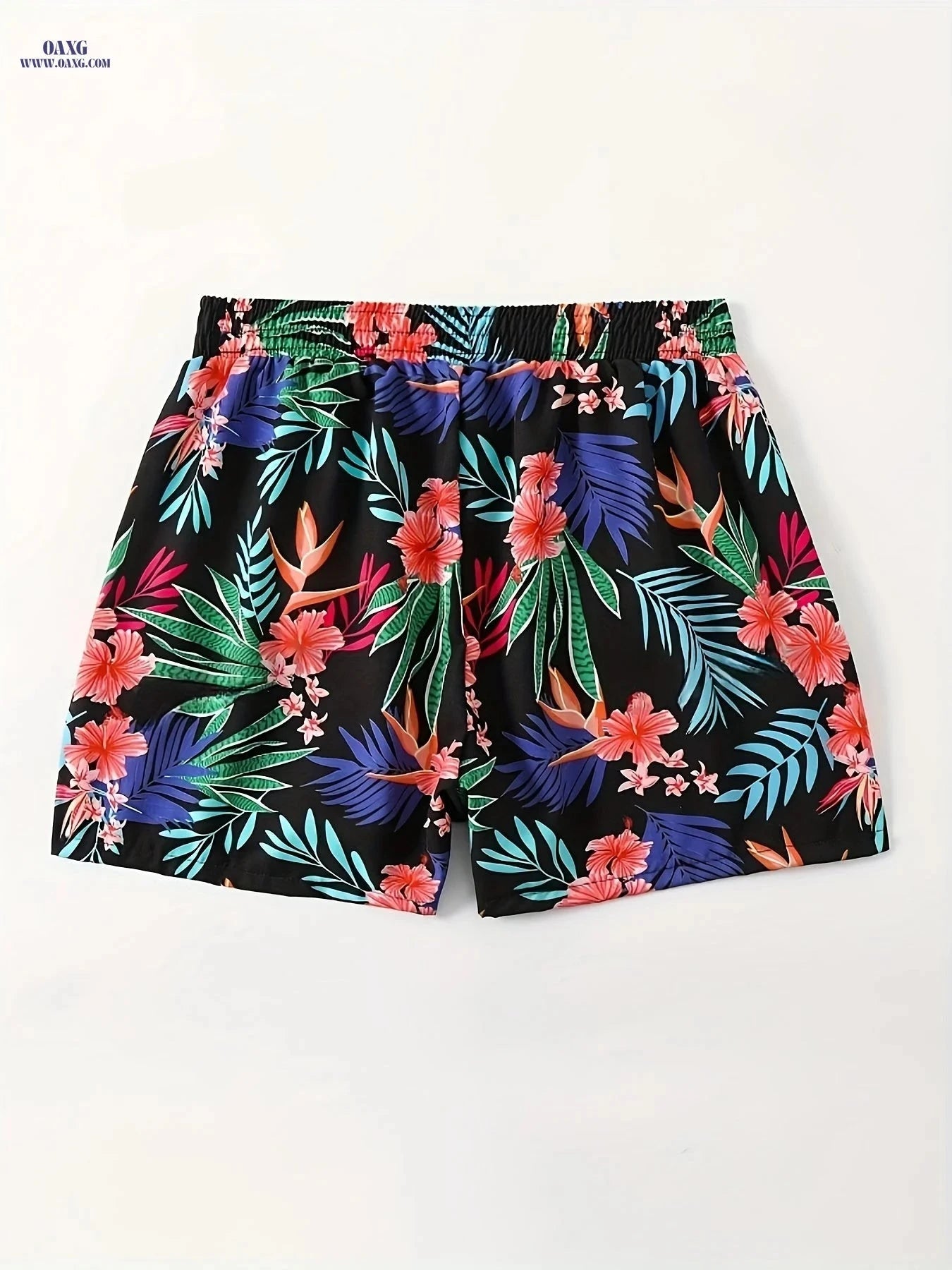 Chic Floral Print Women's High Waist Casual Shorts - Pockets   OAXG 
