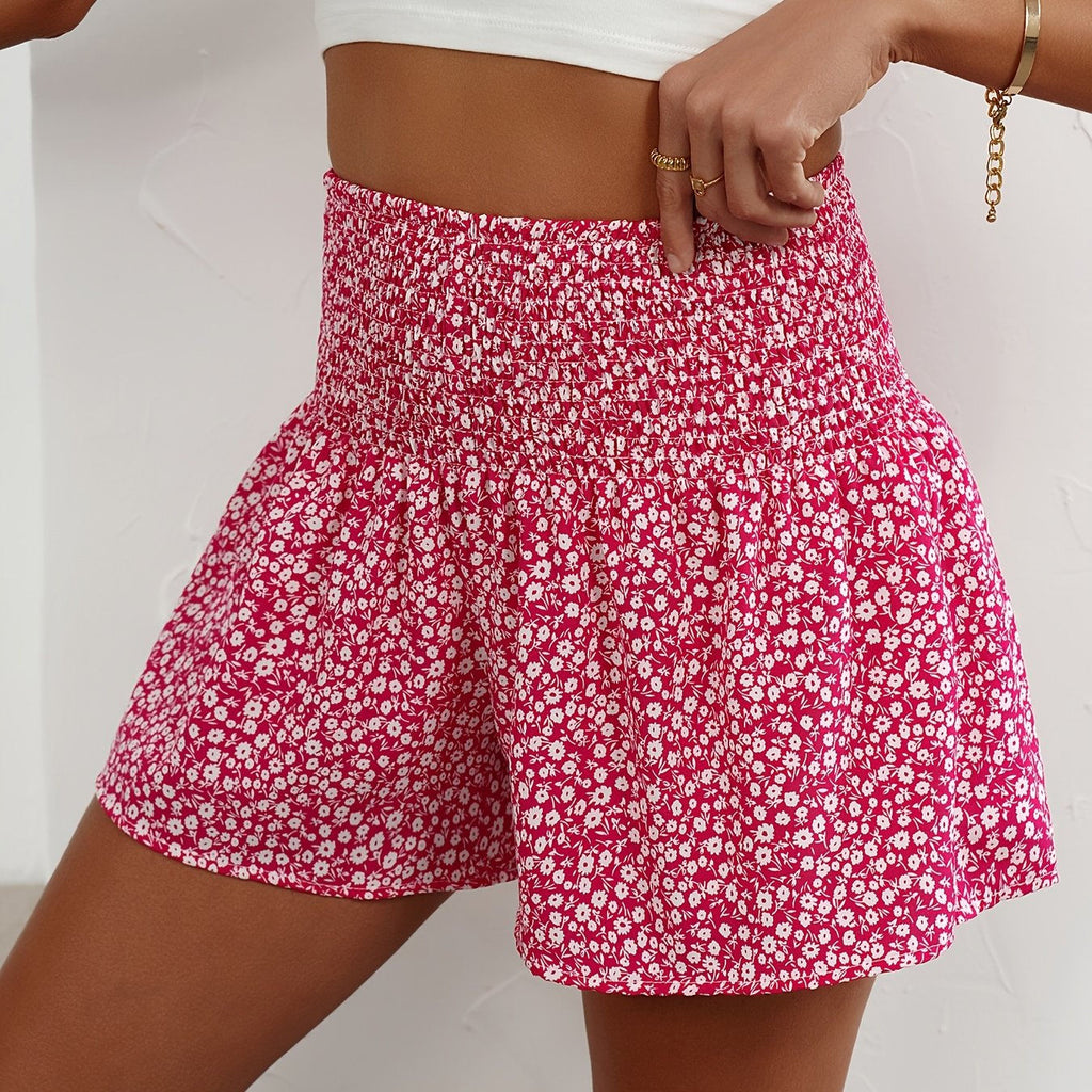 Chic Floral Women's Short Pants - Stylish Summer Fashion   OAXG Black / XS