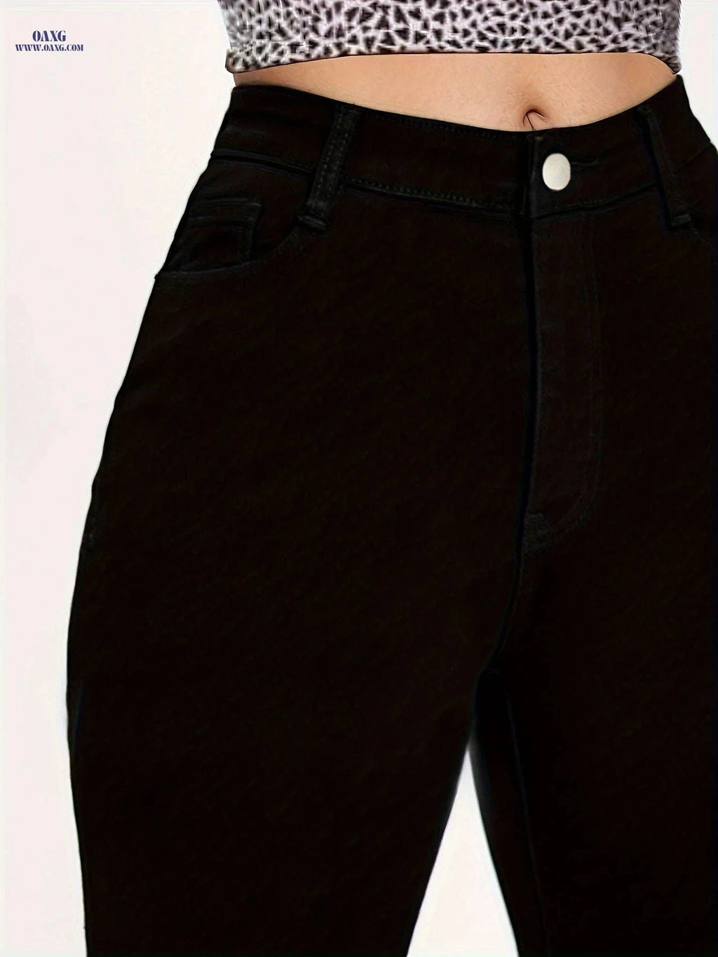 Chic High Waist Leggings – Ultra Elastic Slim Fit, Machine Washable   OAXG Black / S