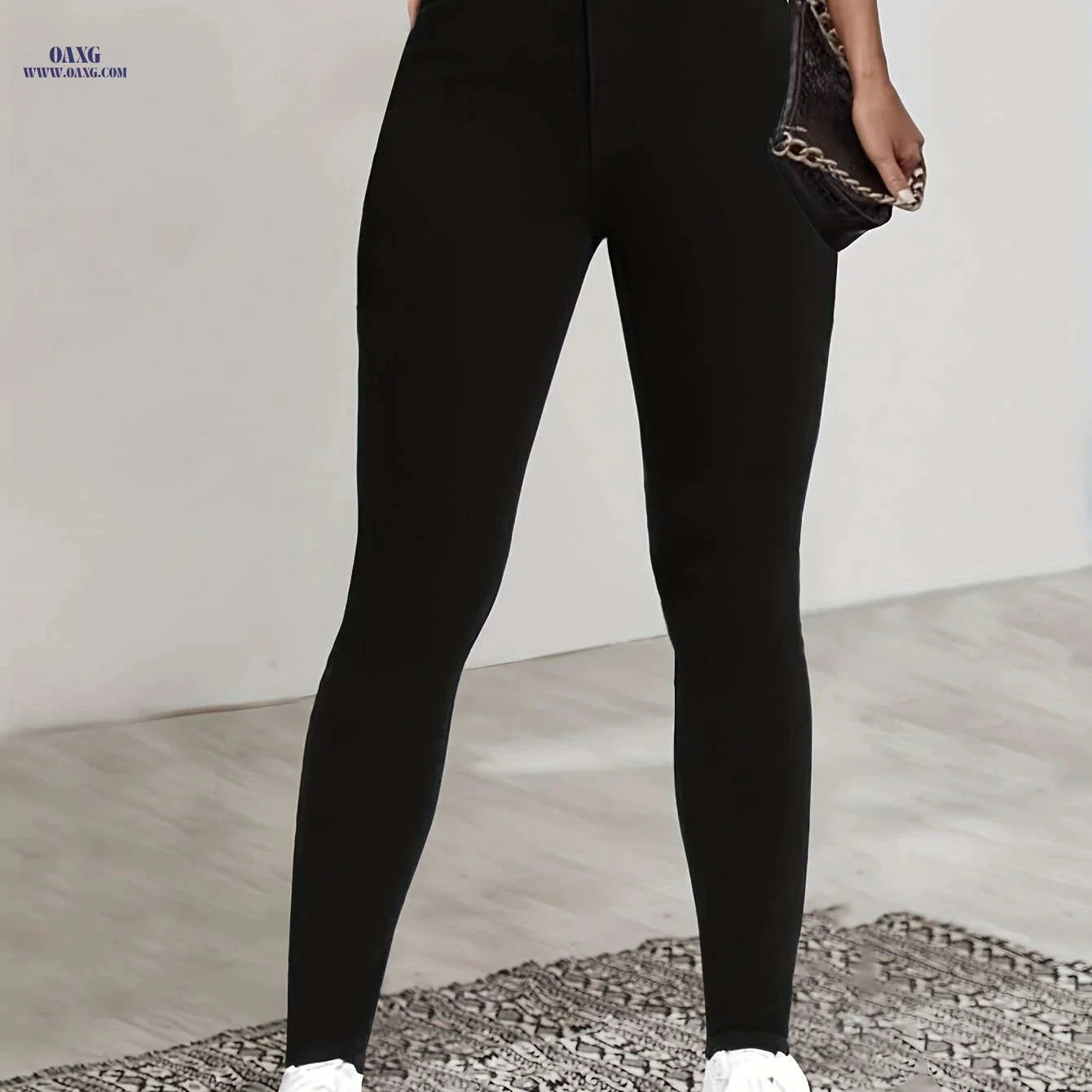 Chic High-Waisted Skinny Leggings - Ultra-Elastic Casual Tights   OAXG Black / S