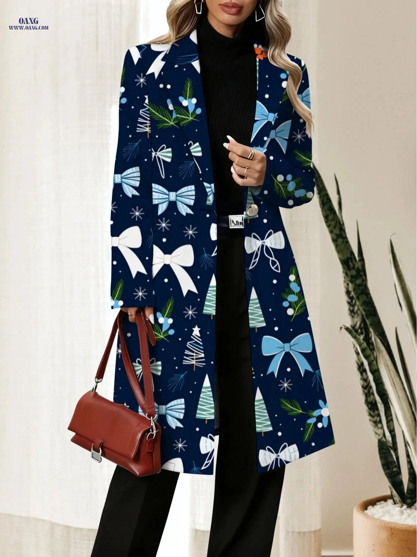 Chic Long Suits for Women - Elegant Fall Designs with Patterns   OAXG Mixed colors / S