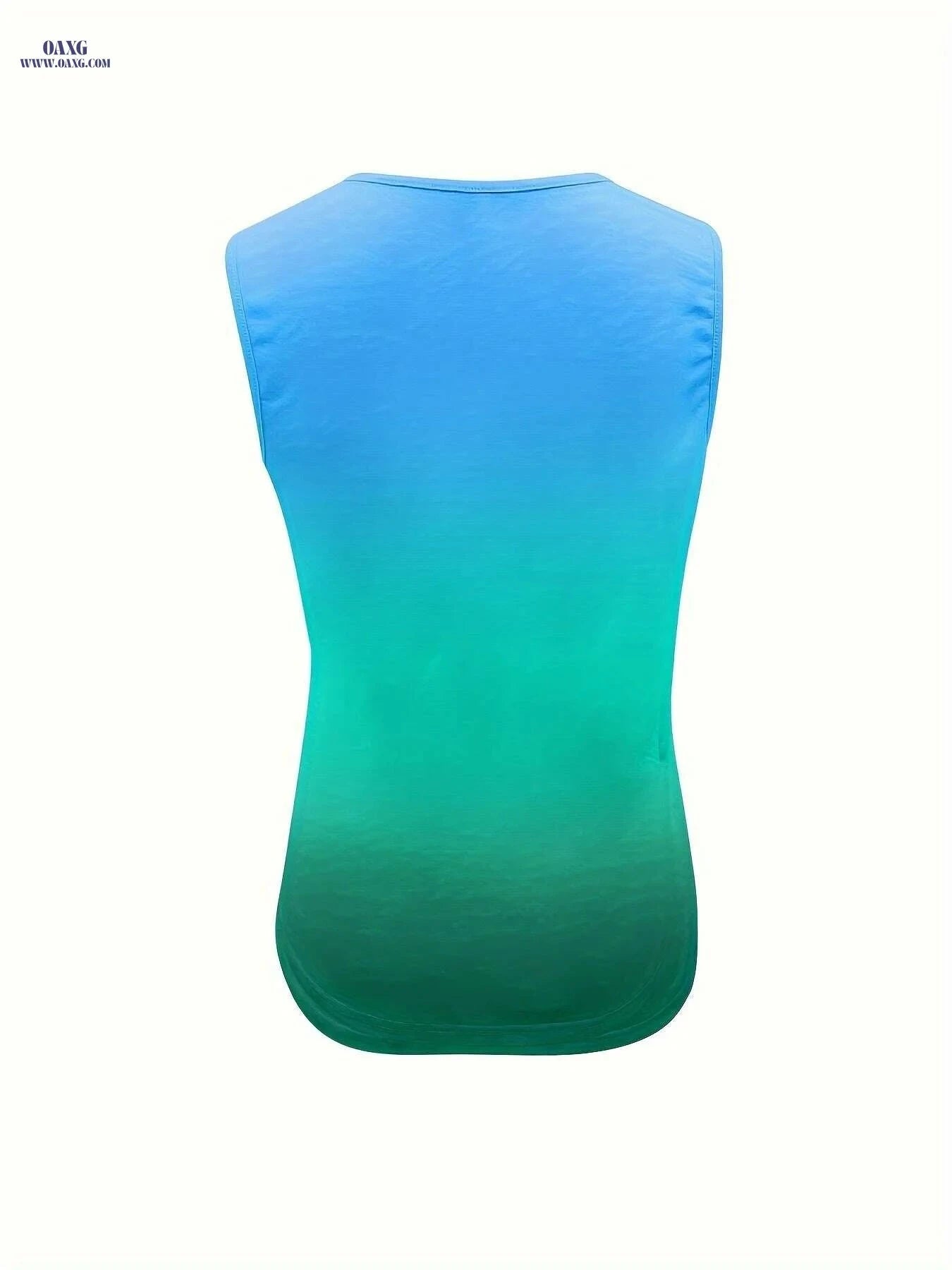 Chic Summer Slim-Fit Gradient Vest for Women - Metal Buckle Style   OAXG Blue / S