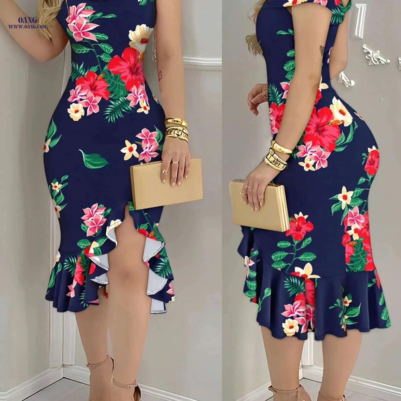 CHICME Elegant Off-Shoulder Dress - Plaid Print A-Line Design   OAXG 