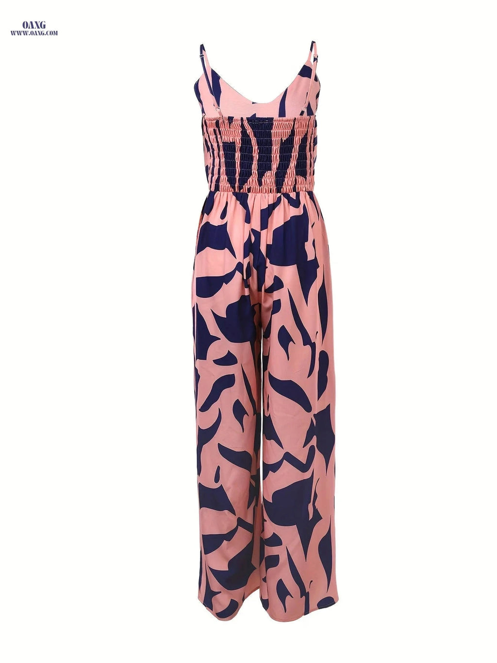 CHICME Geometric Pattern Loose Jumpsuit - Casual Strapless Style   OAXG 