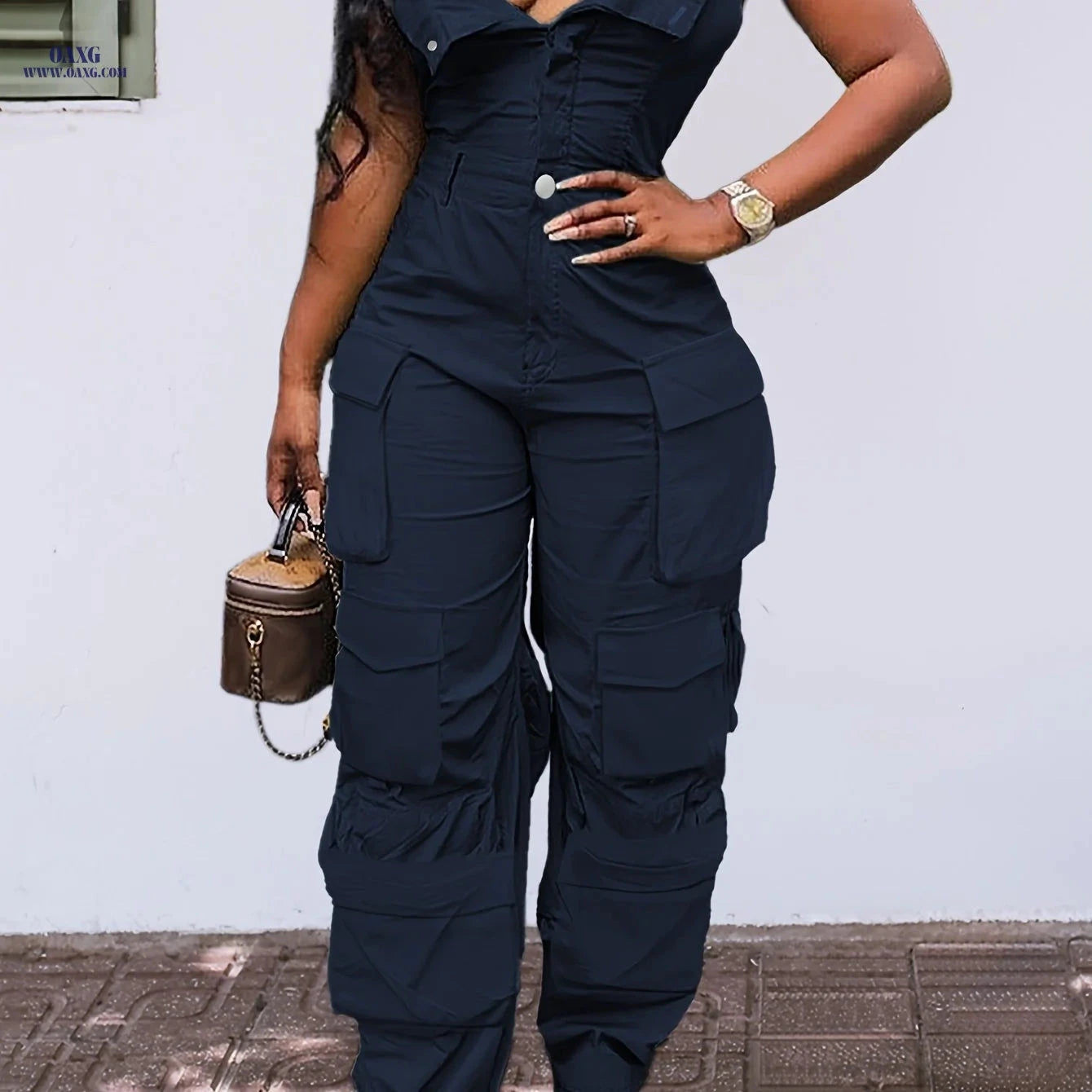 ChicSale Women's Strapless One-Piece Jumpsuit - Sexy Solid Color   OAXG 