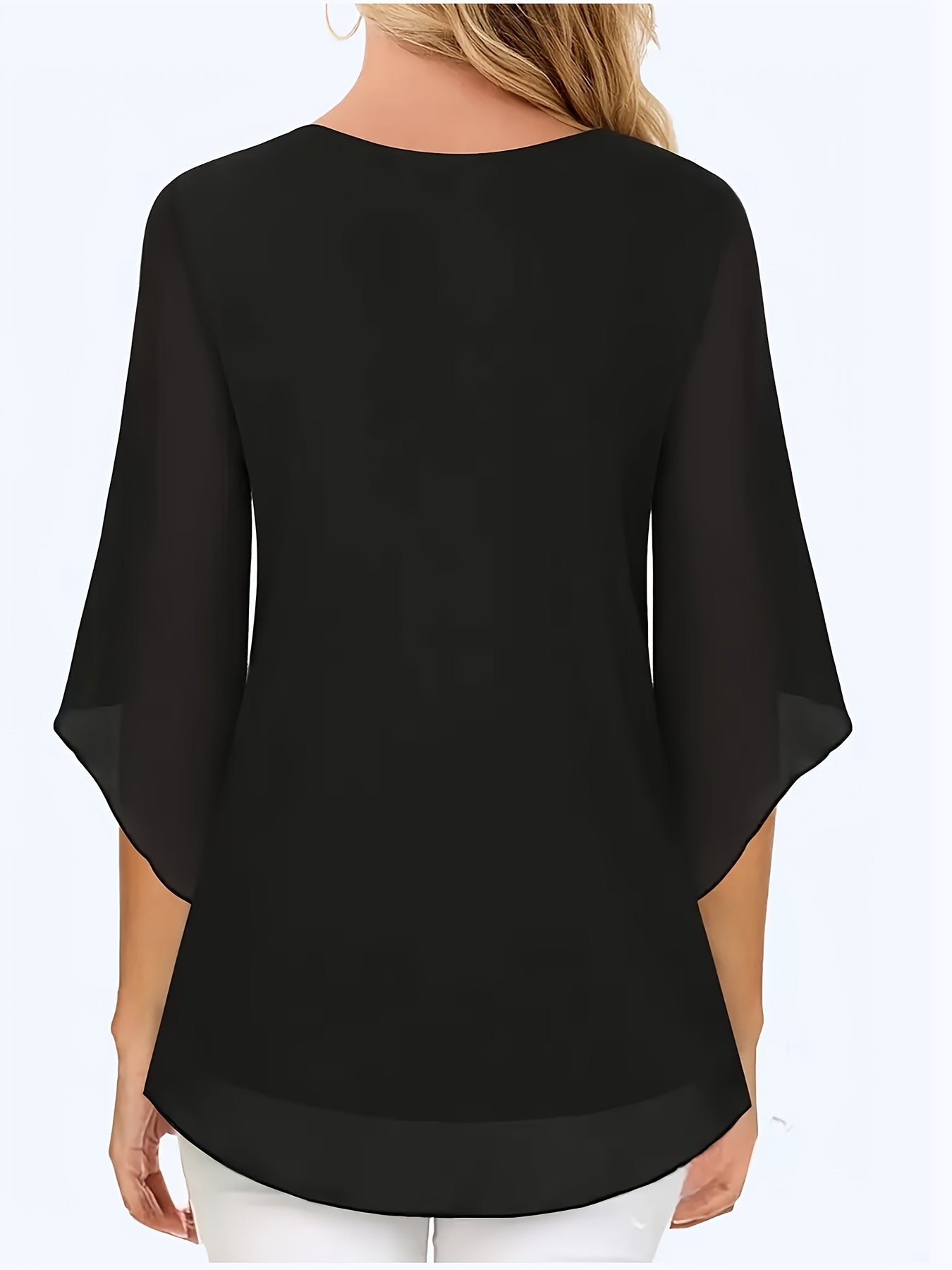Chiffon Blouse Q216   OAXG Navy Color / S