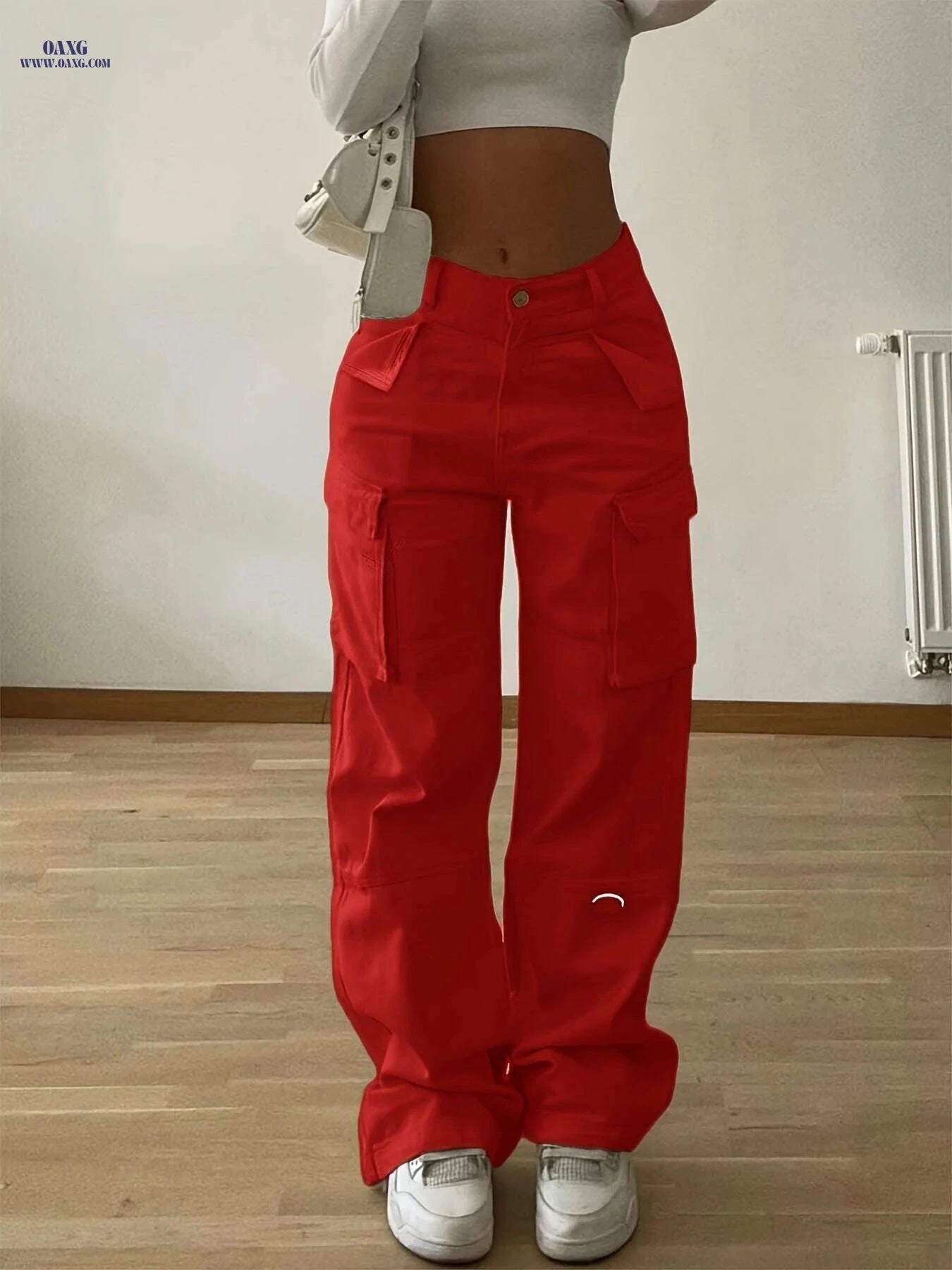 Christmas Design Flap Pocket Cargo Pants - Casual Style for All Seasons   OAXG 