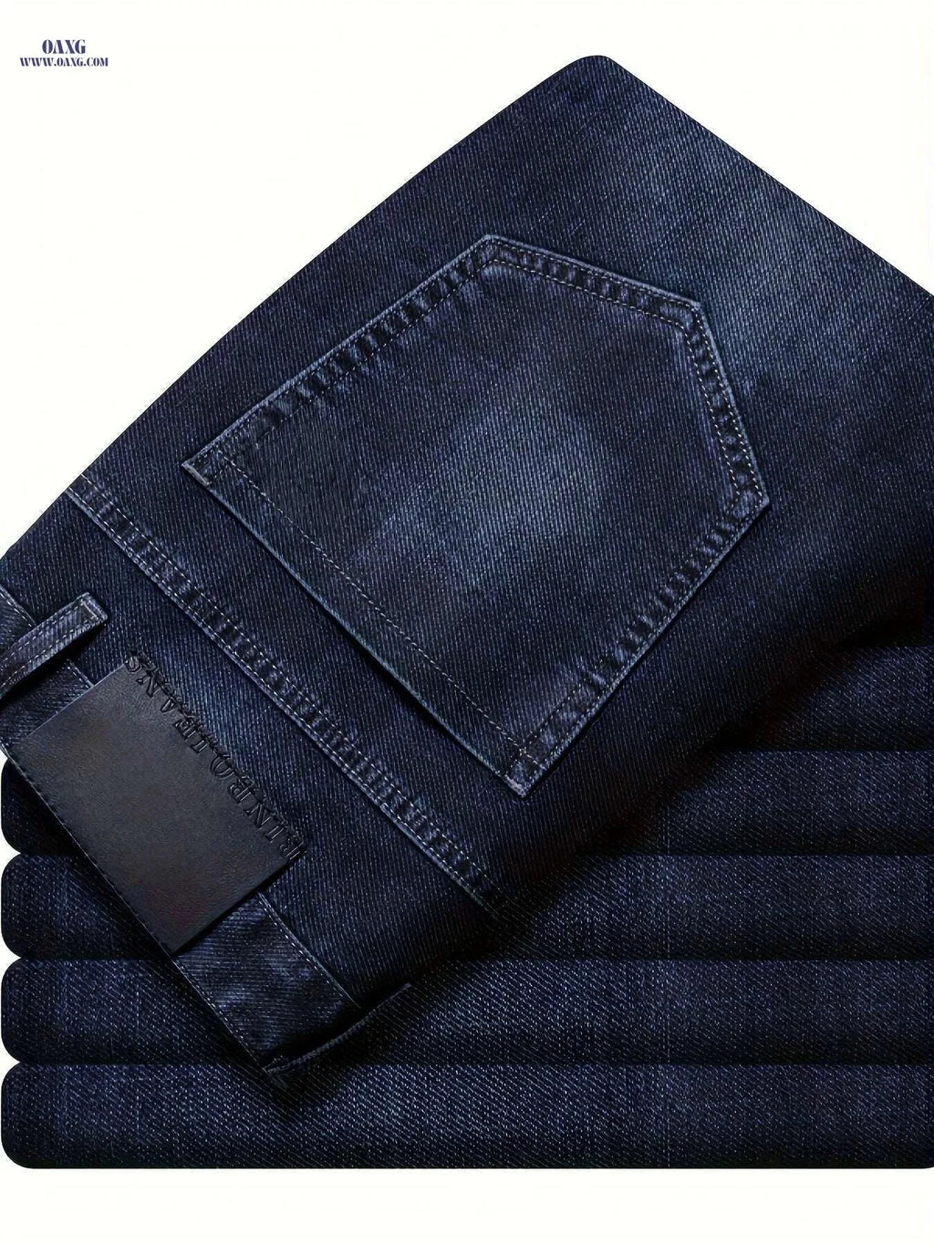 Classic Gray Jeans for Men - Comfortable Straight-Leg Trousers   OAXG Grey / 29