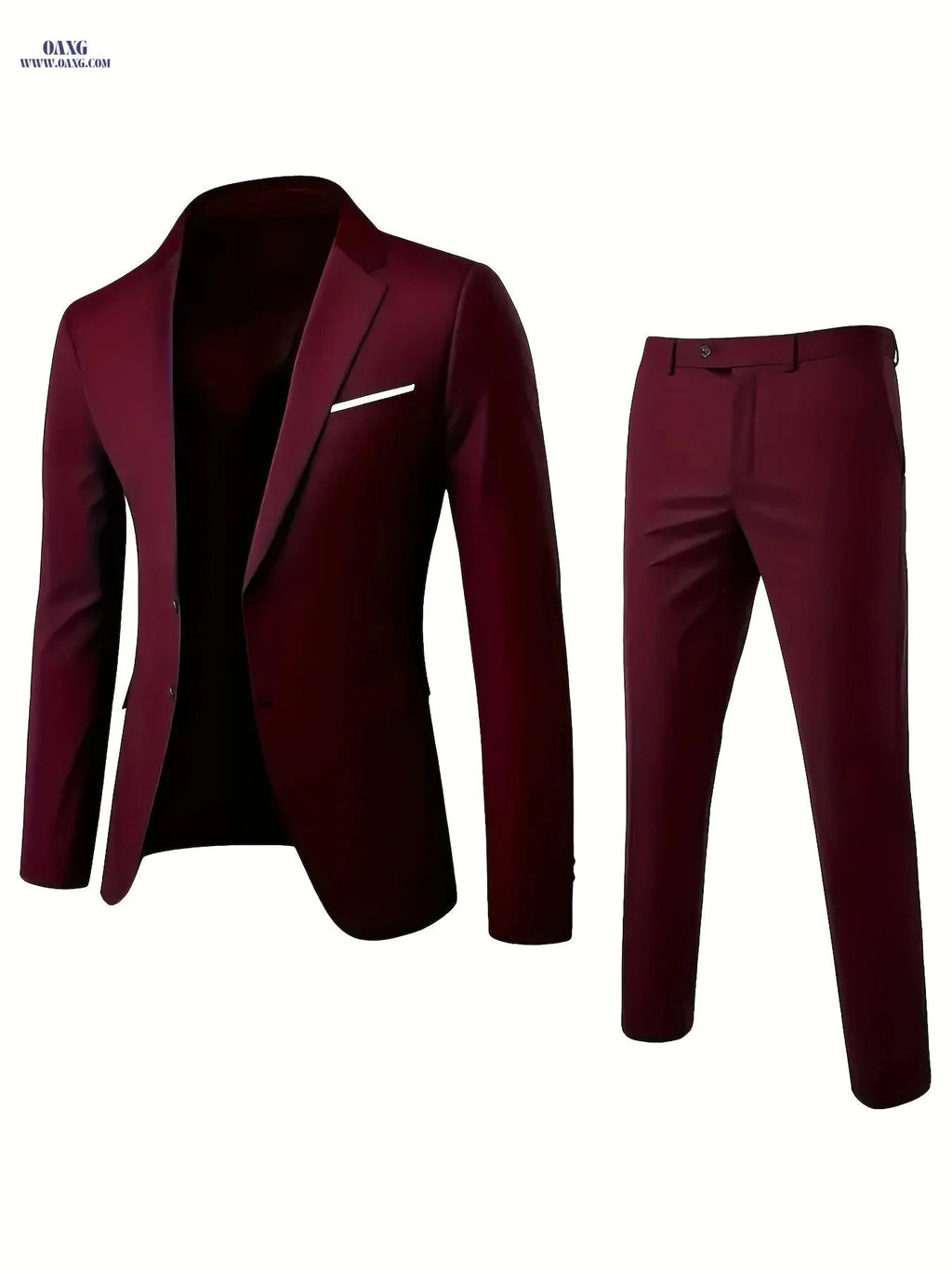 Classic Men's Suit Set - Comfortable Slim Fit for Weddings & Business   OAXG 