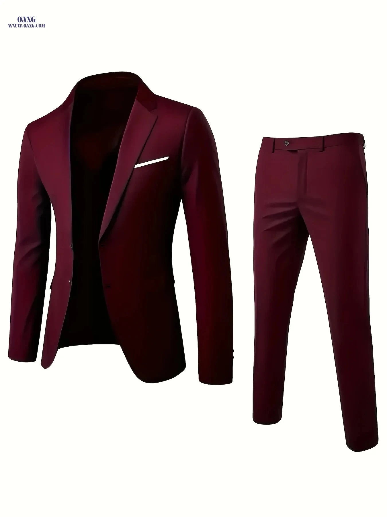 Classic Men's Suit Set - Comfortable Slim Fit for Weddings & Business   OAXG 