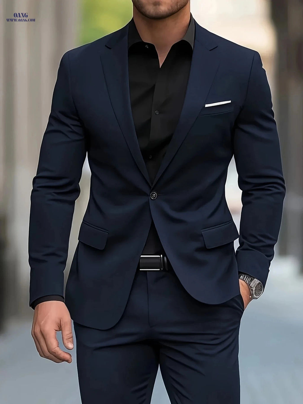Classic Men’s Tuxedo Suit 2pcs - Premium Quality for Events   OAXG Grey / FR XXS