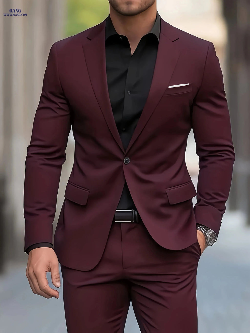 Classic Men’s Tuxedo Suit 2pcs - Premium Quality for Events   OAXG 