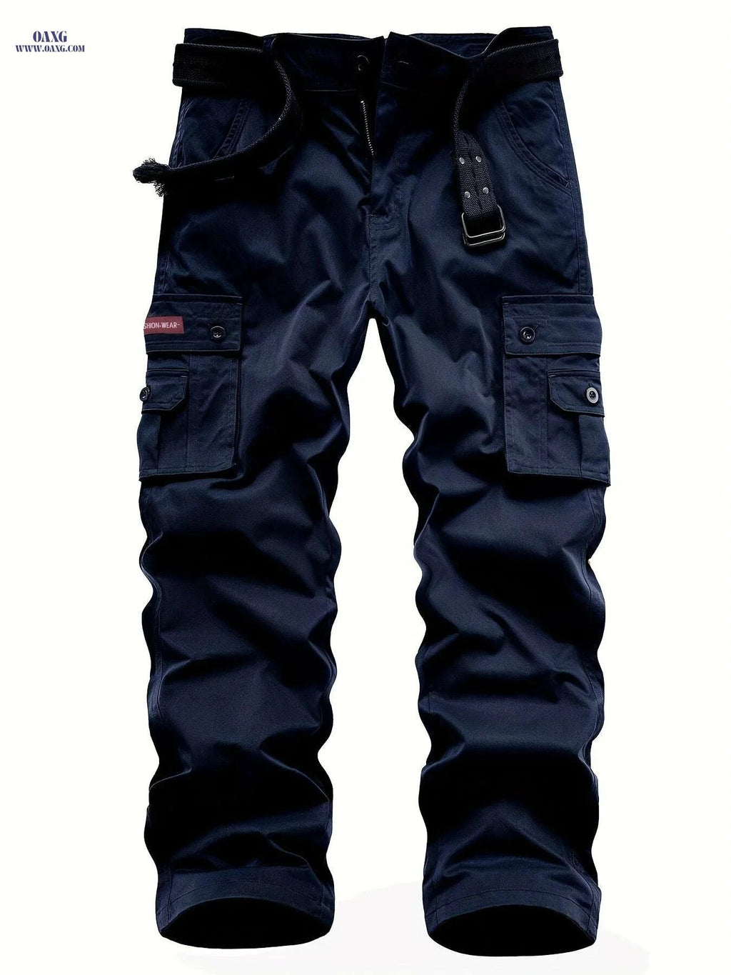 Classic Multi Flap Pocket Cargo Pants - Men’s Loose Fit for Outdoors   OAXG 55 Military Green Trousers / 30