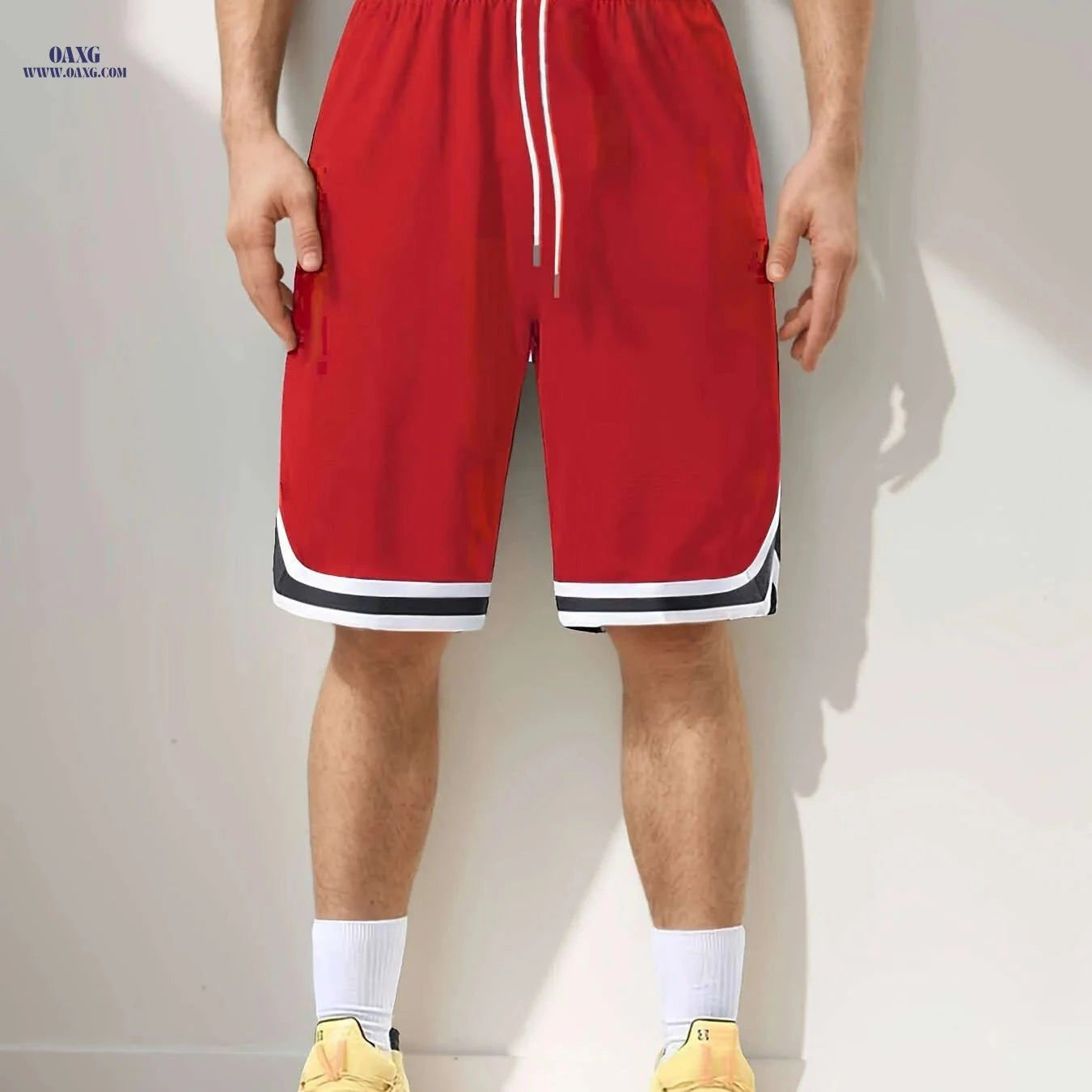Claude’s Oversized Solid Color Shorts - High Waist, Casual Comfort   OAXG 