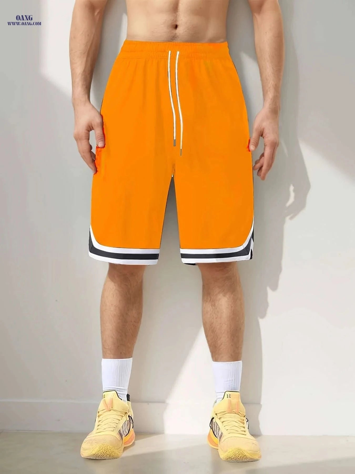 Claude’s Oversized Solid Color Shorts - High Waist, Casual Comfort   OAXG 