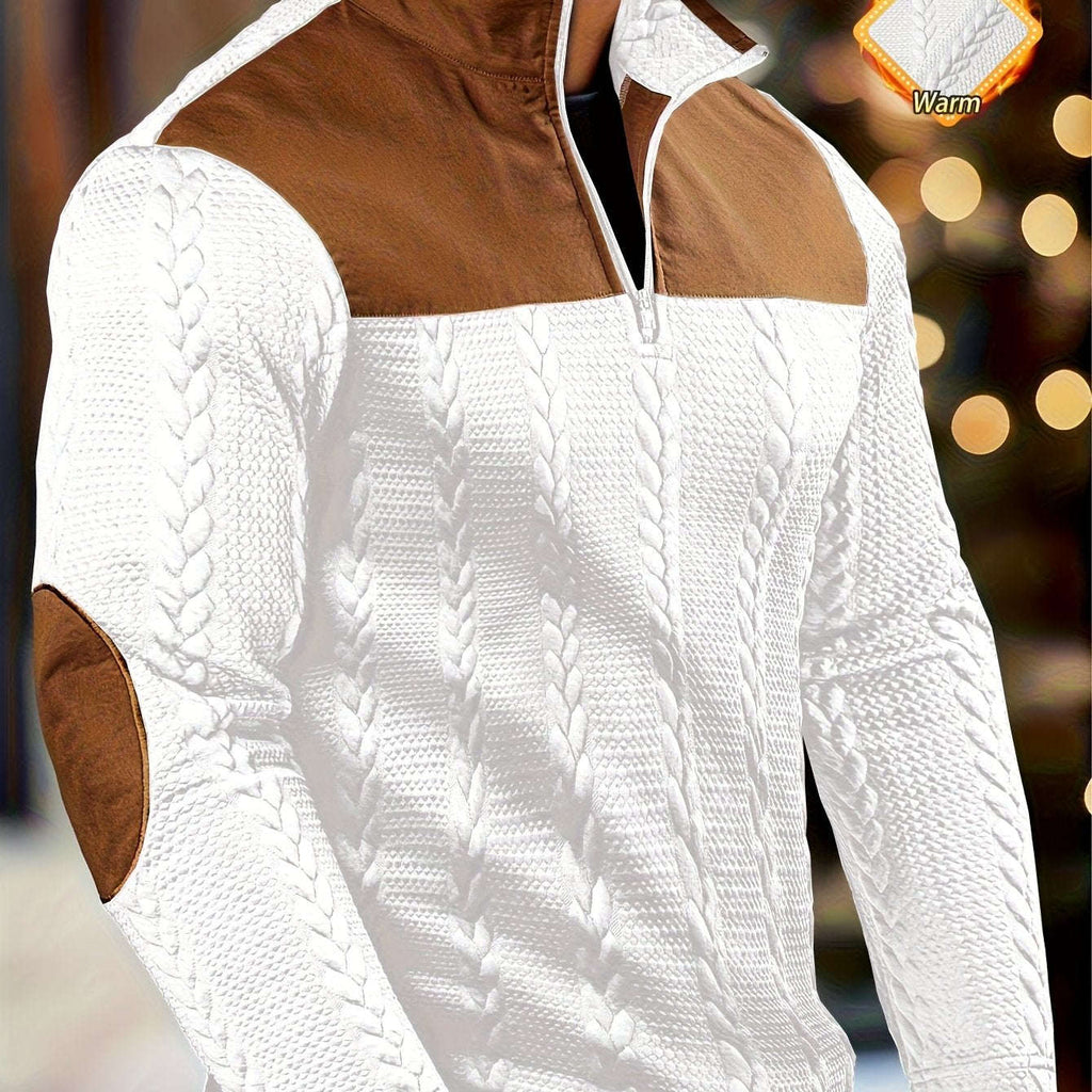 CLQWE Men's Casual Fashion Top - Henley Style for Autumn/Winter   OAXG Black / FR S