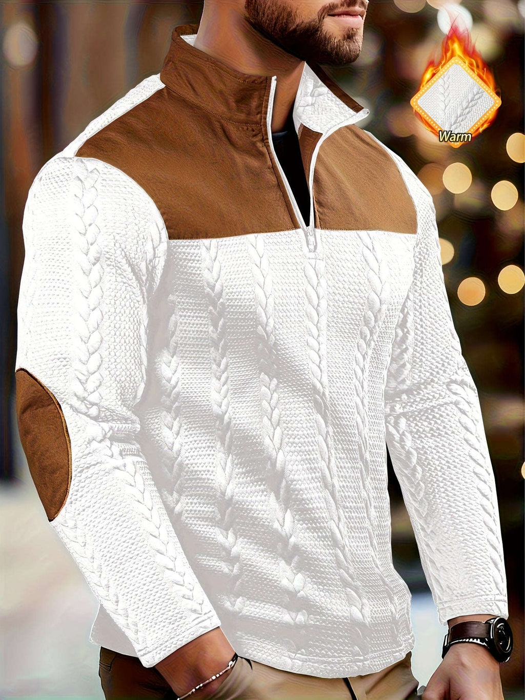 CLQWE Men's Casual Fashion Top - Henley Style for Autumn/Winter   OAXG 