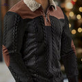 CLQWE Men's Casual Sportswear Sweater - Zipper Collar, Long Sleeve   OAXG 