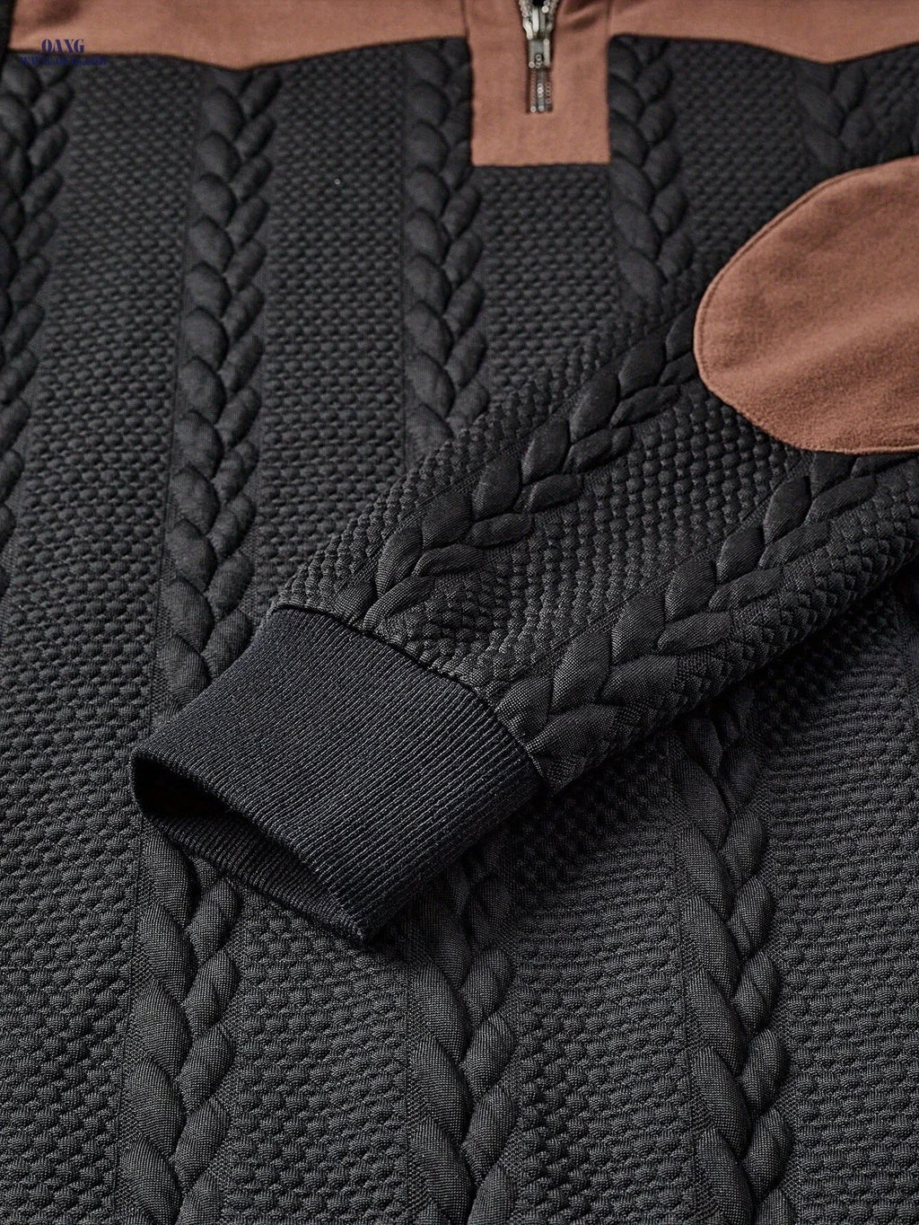 CLQWE Men's Casual Sportswear Sweater - Zipper Collar, Long Sleeve   OAXG Black / FR S