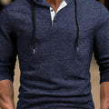 CLQWE Men's Color Block Hooded Henley Shirt - Long Sleeve Casual   OAXG 