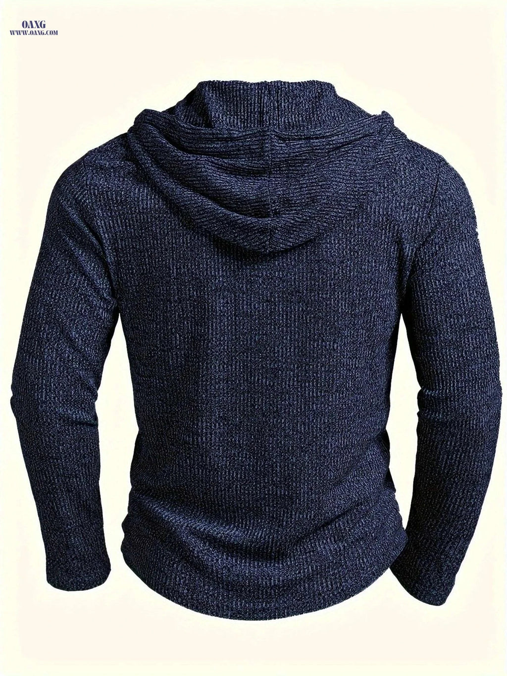 CLQWE Men's Color Block Hooded Henley Shirt - Long Sleeve Casual   OAXG Navy Blue / S