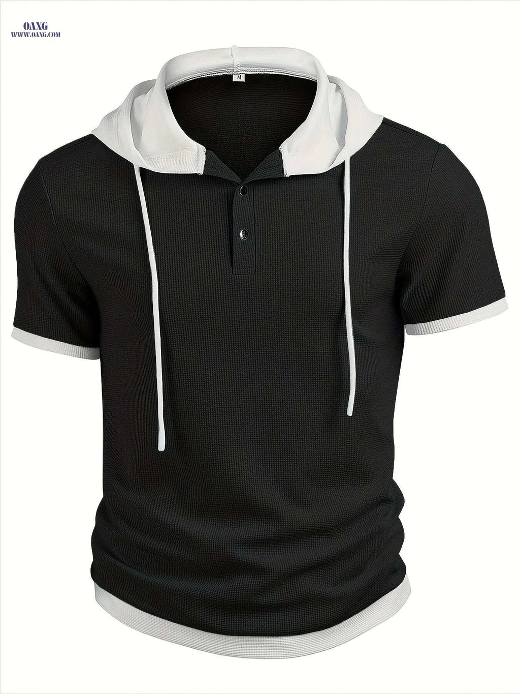 CLQWE Men's Summer Henley Shirt - Breathable Color Block Design   OAXG 