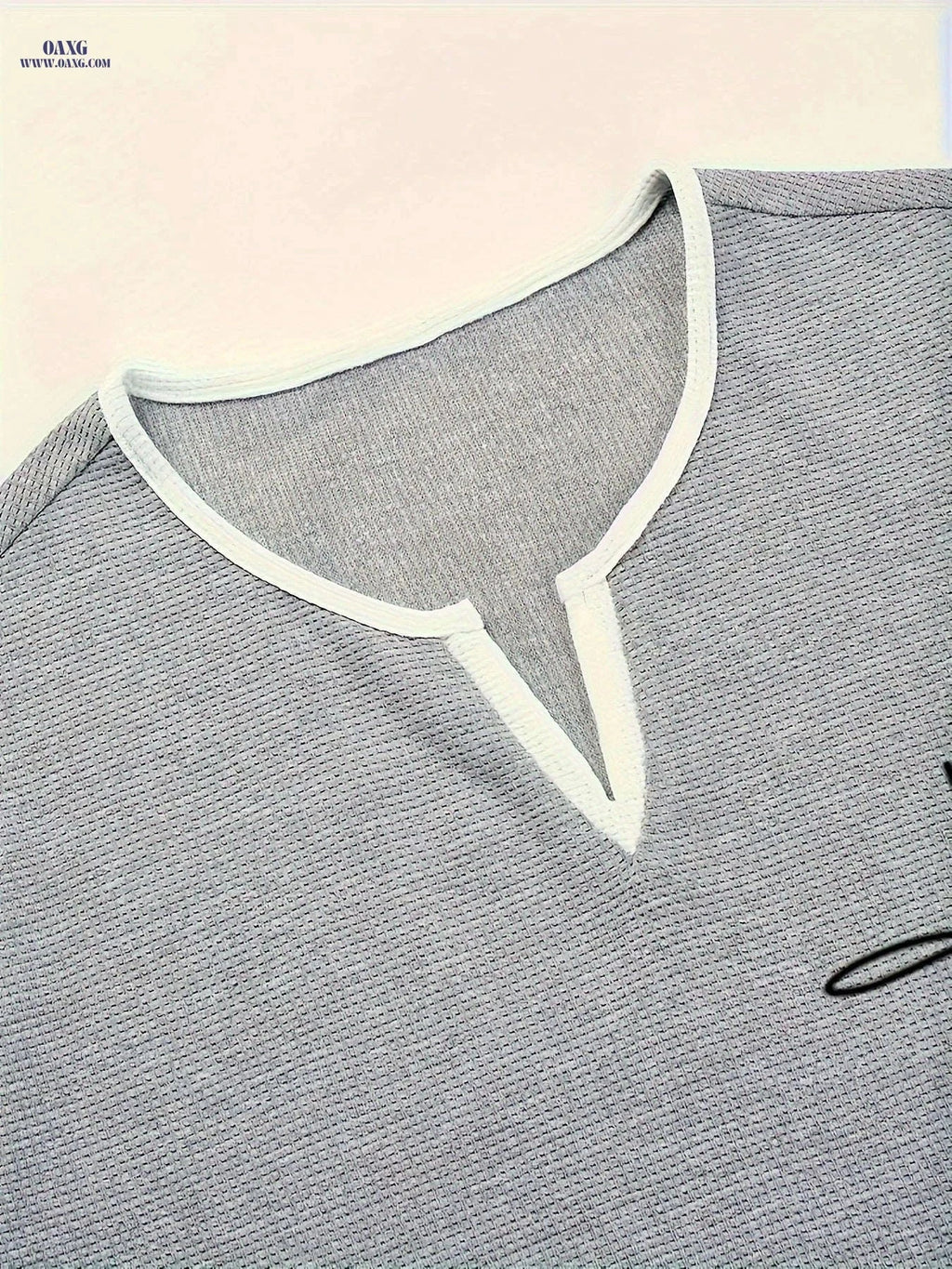 CLQWE Men's V-Neck "FAITH" Waffle Knit T-Shirt - Casual Summer Top   OAXG 